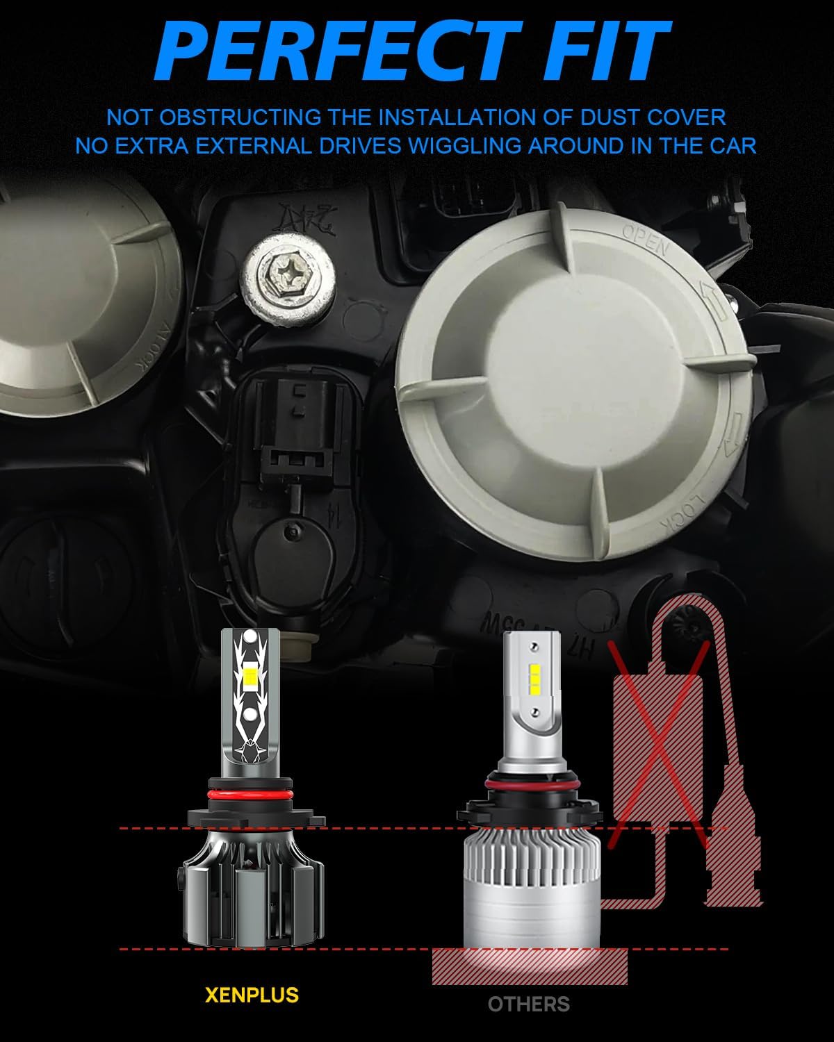 Compatible con GMC Sierra 2014-2015, haz alto y bajo y bombilla antiniebla PS24WFF + 7443 LED Plug and Play sin errores. 6 unidades