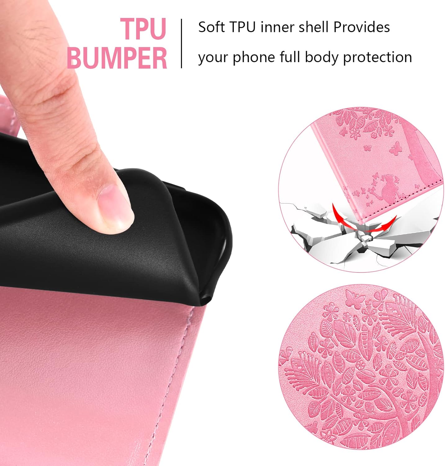 Asuwish Compatible con T-Mobile Revvl 6 5G 2022 – Funda tipo cartera de vidrio templado, protector de pantalla con tapa para Tmobile Revvl6 T Mobile