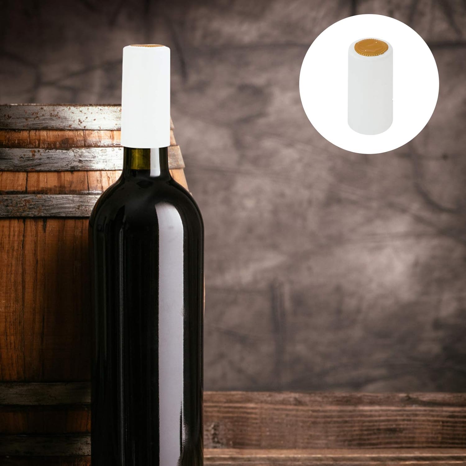 Hemoton 100 cápsulas termorretráctiles para botellas de vino, cápsulas retráctiles para bodegas, uso doméstico, 1.181in