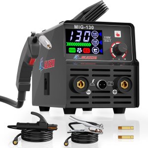 Soldador MIG 130Amp 110V con pantalla LED súper grande, 2 en 1 núcleo de flujo sin gas MIGStick MMA ARC Máquina de soldadura multiproceso con Soldador MIG 130Amp 110V con pantalla LED súper grande, 2 en 1 núcleo de flujo sin gas MIGStick MMA ARC Máquina de soldadura multiproceso con