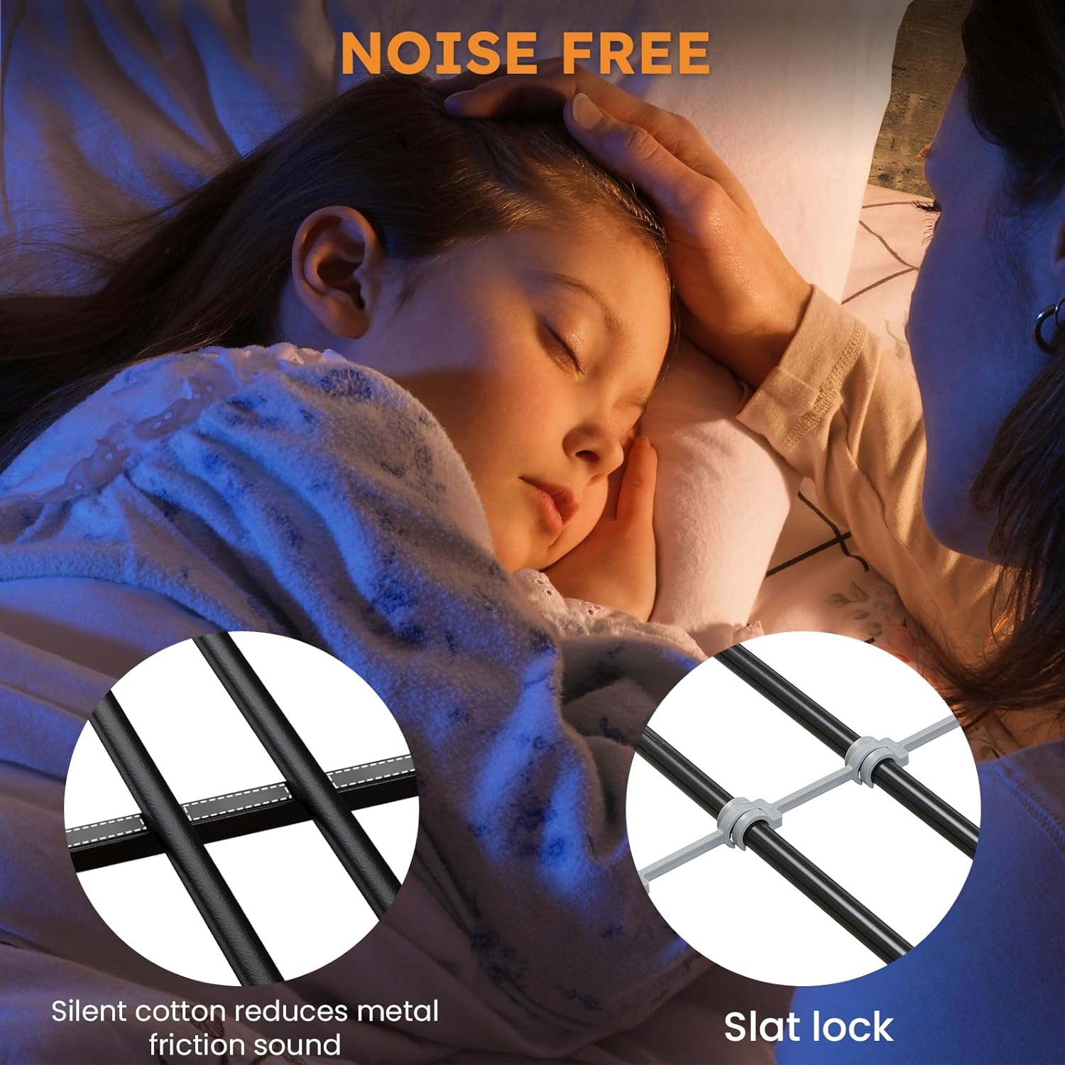 Zevemomo Litera de tamaño individual sobre matrimonial, base de cama de metal con barandilla de seguridad, literas de estilo moderno para niños,
