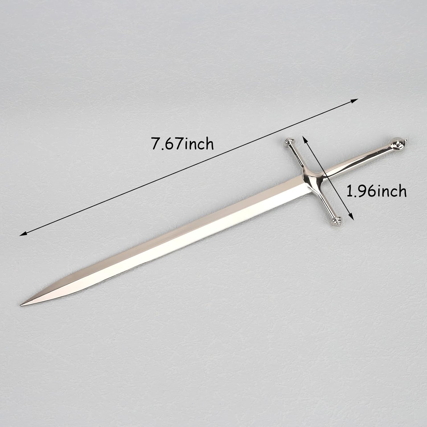 ASUNFO Abrecartas de metal abrecartas sobre cuchillo en forma de suministros escolares de oficina plata