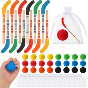 72 piezas de recuerdos de fiesta de hockey incluyen 24 lápices de hockey con borradores, 24 pelotas de hockey, 24 bolsas, lápices de palo de hockey, 72 piezas de recuerdos de fiesta de hockey incluyen 24 lápices de hockey con borradores, 24 pelotas de hockey, 24 bolsas, lápices de palo de hockey,