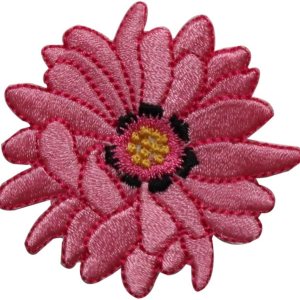 ID # 6298 2 en color rosa mamá flor planta jardín hierro en parche bordado apliques ID # 6298 2 en color rosa mamá flor planta jardín hierro en parche bordado apliques