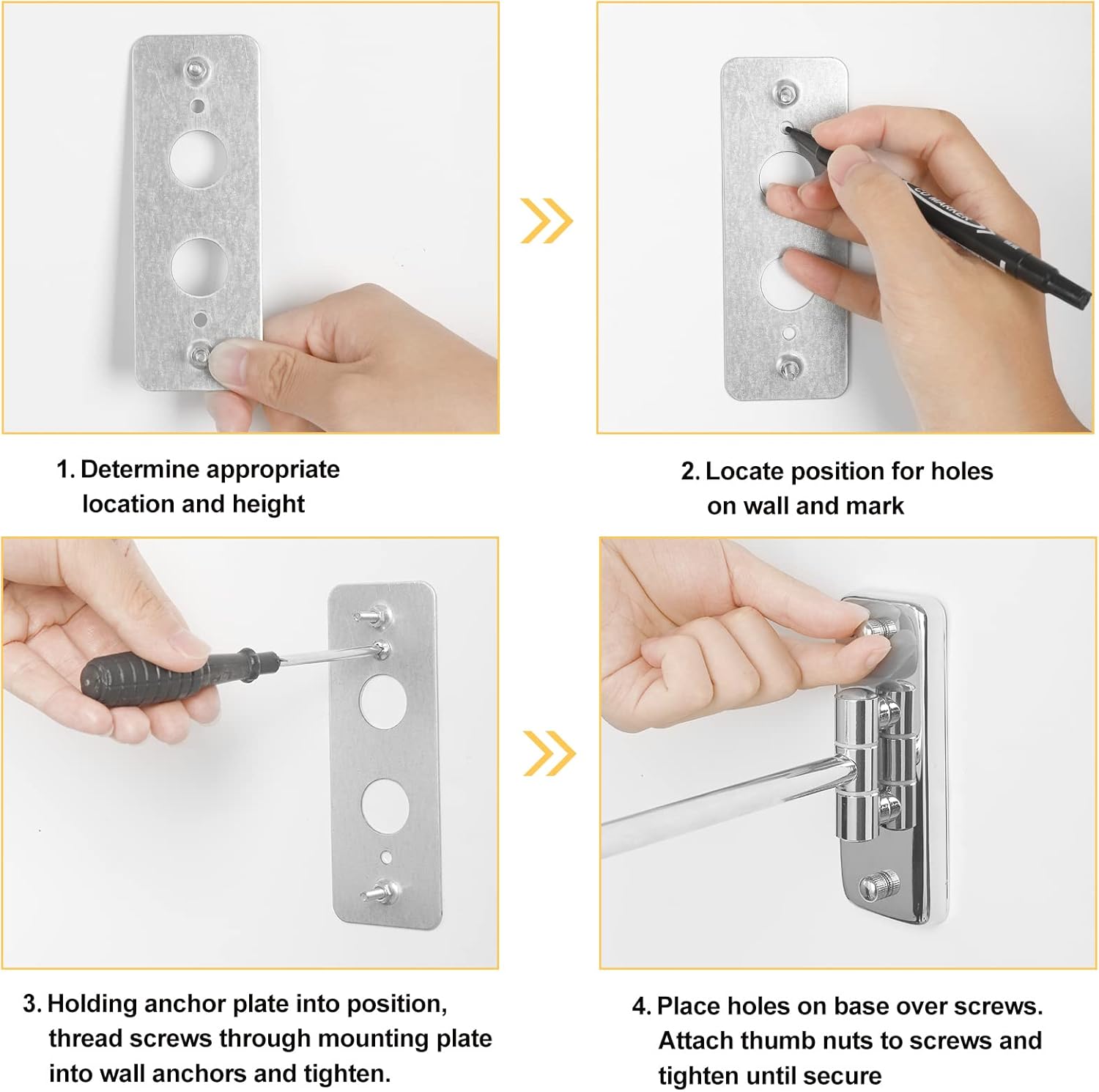 Espejo de aumento de montaje en pared de 8 pulgadas, espejo de maquillaje de doble cara 1X10X, espejo extensible giratorio 360 para baño, cromado