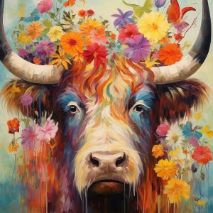 Rovepic – Kits de pintura de diamantes 5D con diseño de vaca, taladro completo, pintura de bricolaje con diamantes, flor de cristal, diamantes de Rovepic – Kits de pintura de diamantes 5D con diseño de vaca, taladro completo, pintura de bricolaje con diamantes, flor de cristal, diamantes de