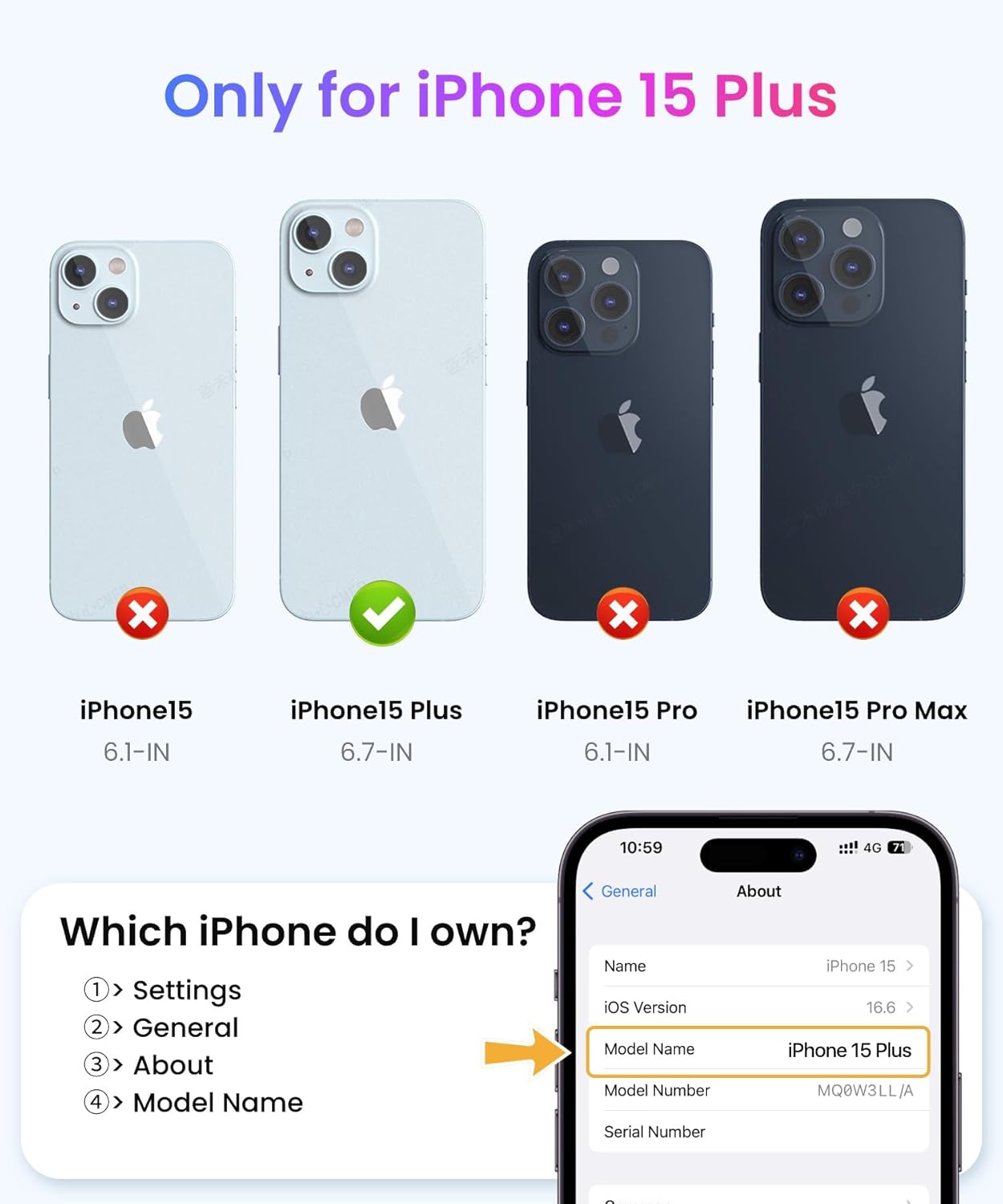 Danmus Funda magnética para iPhone 15 Plus compatible con MagSafe no amarillenta protección militar contra caídas con soporte de anillo de 360 para