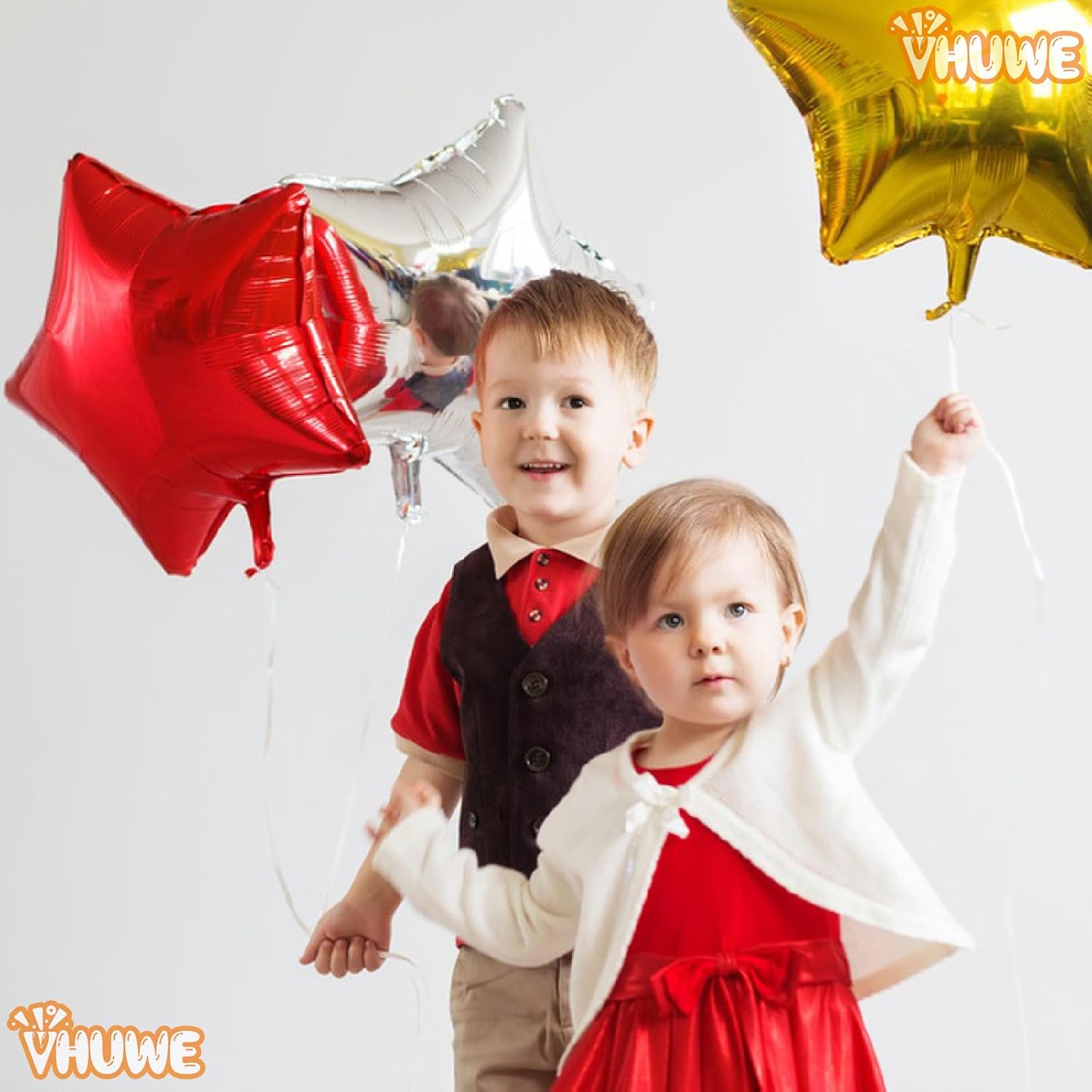 Globos de estrella roja de 18 pulgadas, 10 globos metálicos de aluminio de helio con forma de estrella roja para decoración de fiesta de cumpleaños,