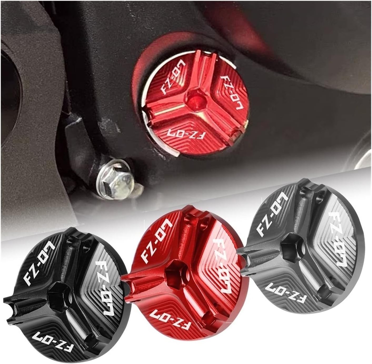 Protector de tapa para Yamaha FZ 07 FZ-07 2015-2016 Accesorios de motocicleta Aluminio Motor Drenaje de aceite Tapón de tuerca de sumidero Tapón