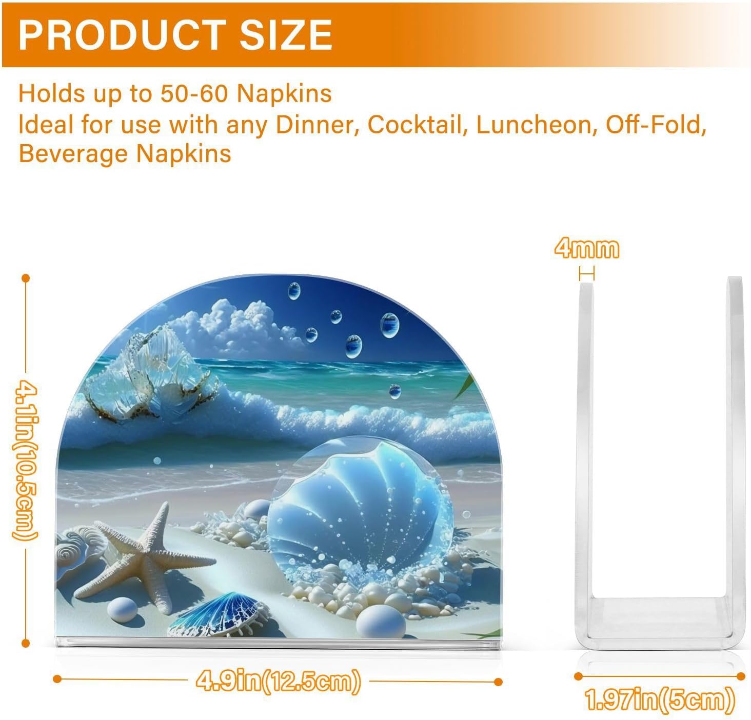 Servilletero de acrílico  Soporte para toallas de papel en transparente  Moderno soporte decorativo para servilletas de invitados para el hogar,