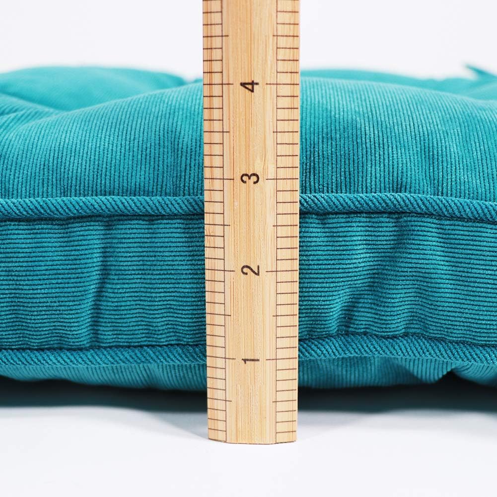 Tiita – Almohada cuadrada para el suelo, cojín de asiento grueso para yoga, meditación, sala de estar, balcón, oficina, exterior, 22 x 22 pulgadas.