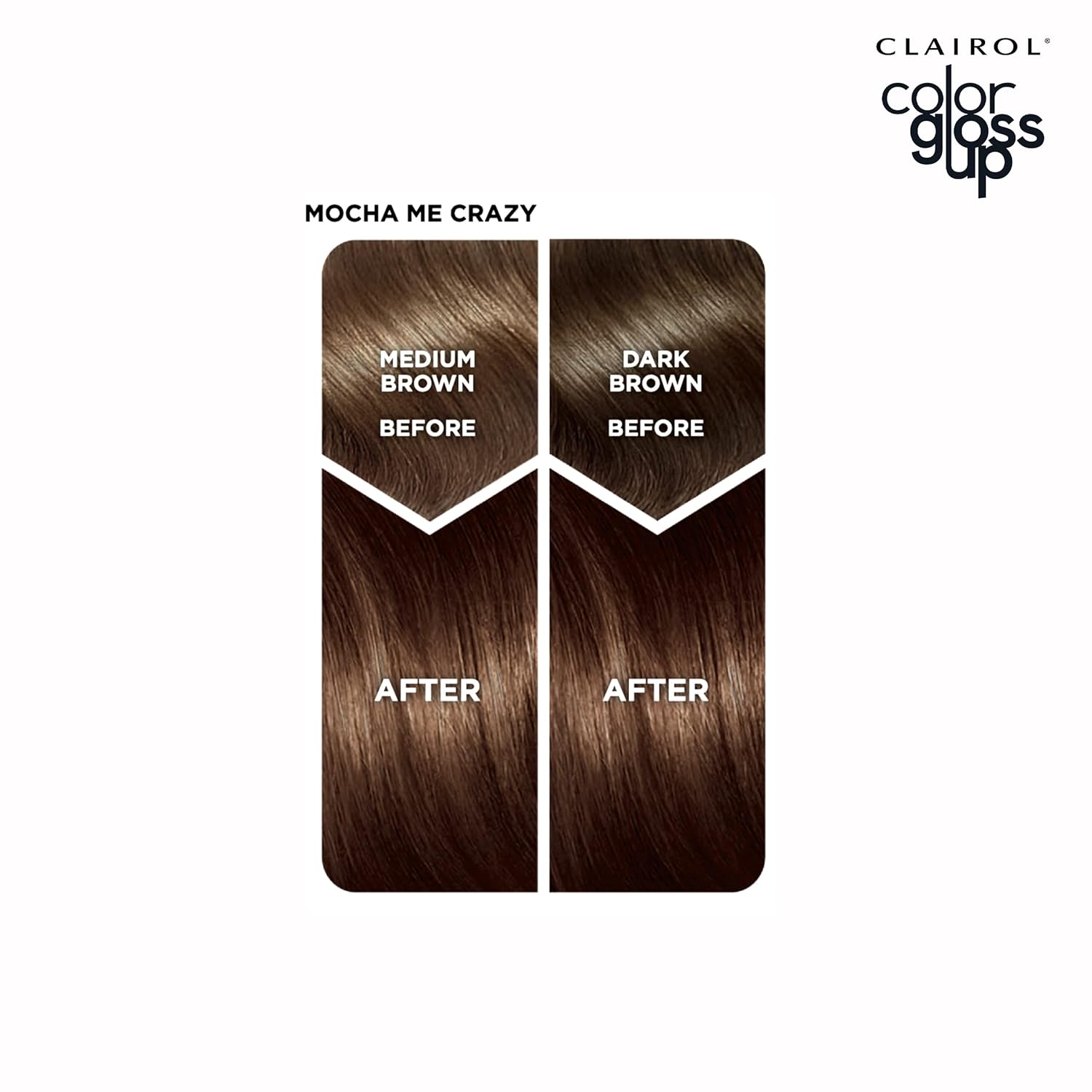 Clairol Color Gloss Up – Tinte temporal para el cabello, color Mocha Me Crazy para el cabello, paquete de 1 unidad
