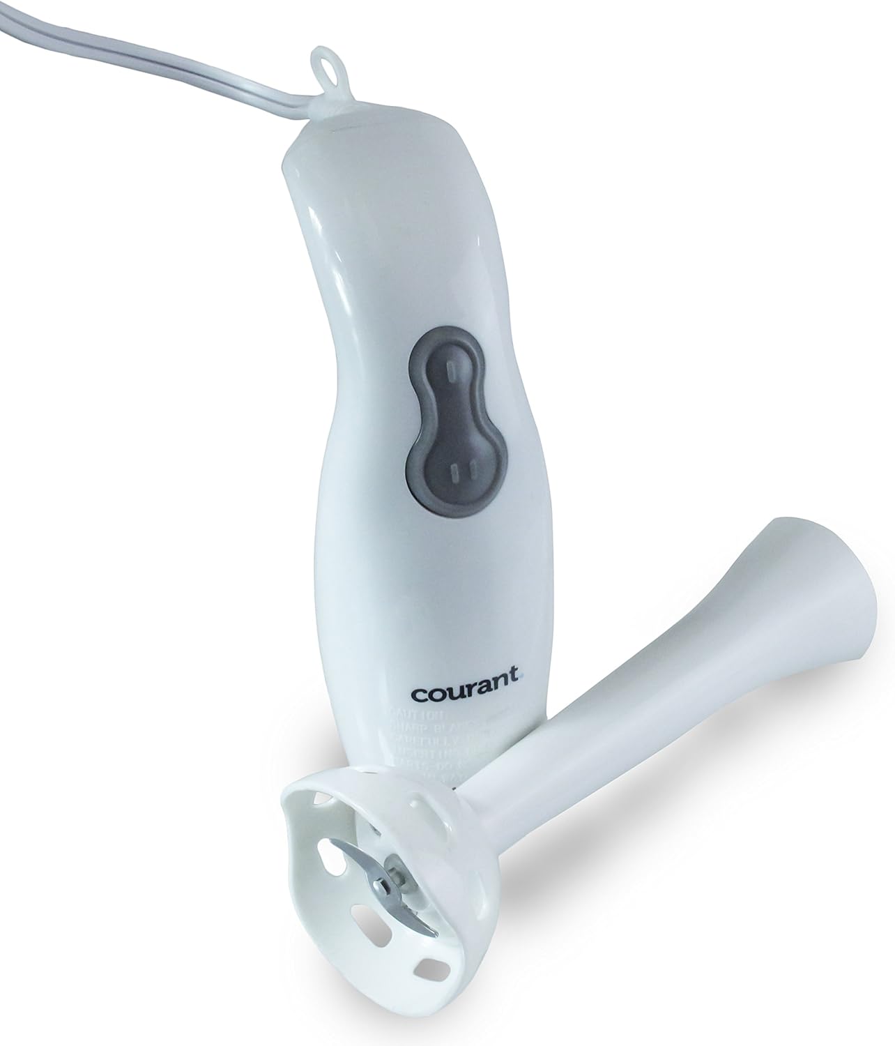 Courant CHB-2001CW Batidora de mano eléctrica de 2 velocidades con taza medidora de 30 onzas, color blanco