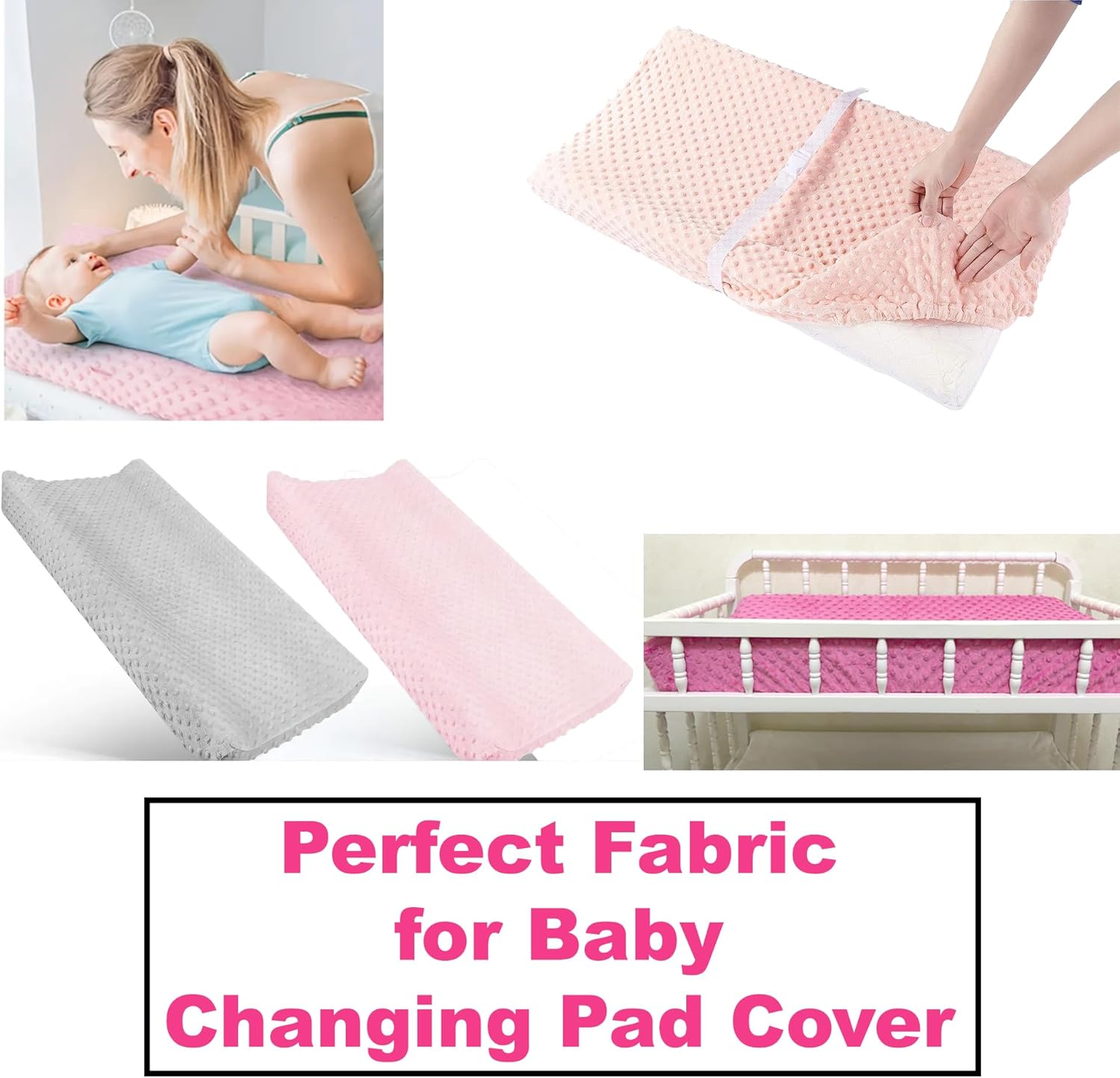 Barcelonetta  Tela de lunares Minky  Tela de manta de lunares para abrazar  Felpa  60 pulgadas de ancho  Funda de almohada, manta acogedora, costura