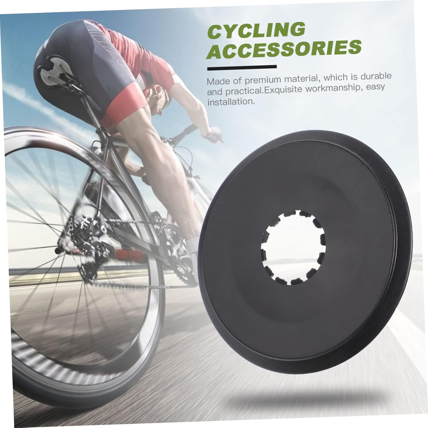 BESPORTBLE 10 Uds. Cubierta del volante de la bici Piñón de bicicleta Radios Freewheel Protector de radios Protector de placa Protector de la placa