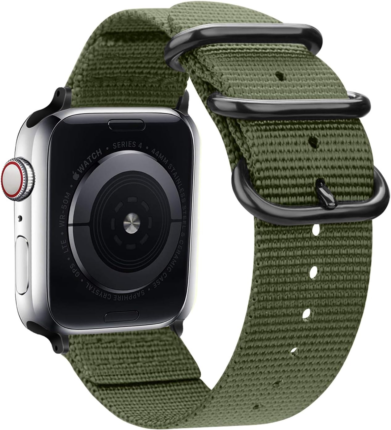 YOUKEX – Correa de nailon compatible con Apple Watch Band de 1.654 pulgadas, 1.732 pulgadas, 1.772 pulgadas, 1.575 pulgadas, 1.614 pulgadas, correa