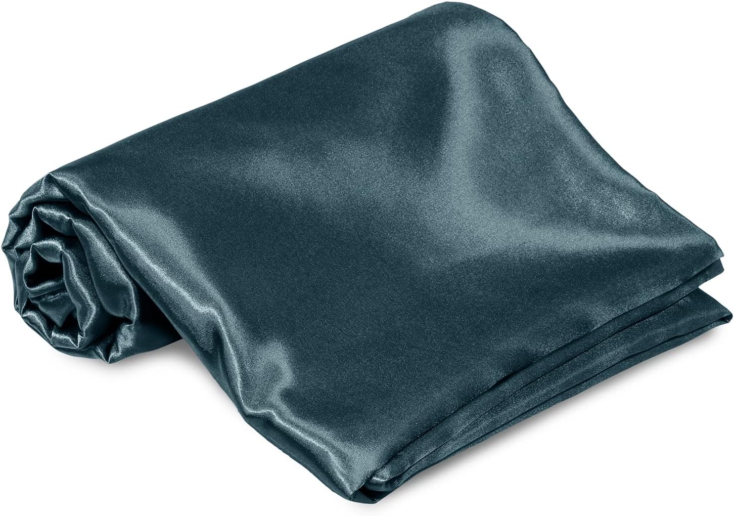Homiest Sábana encimera de satén azul marino profundo, sábana encimera de tamaño matrimonial, sábana encimera sedosa para colchón matrimonial,
