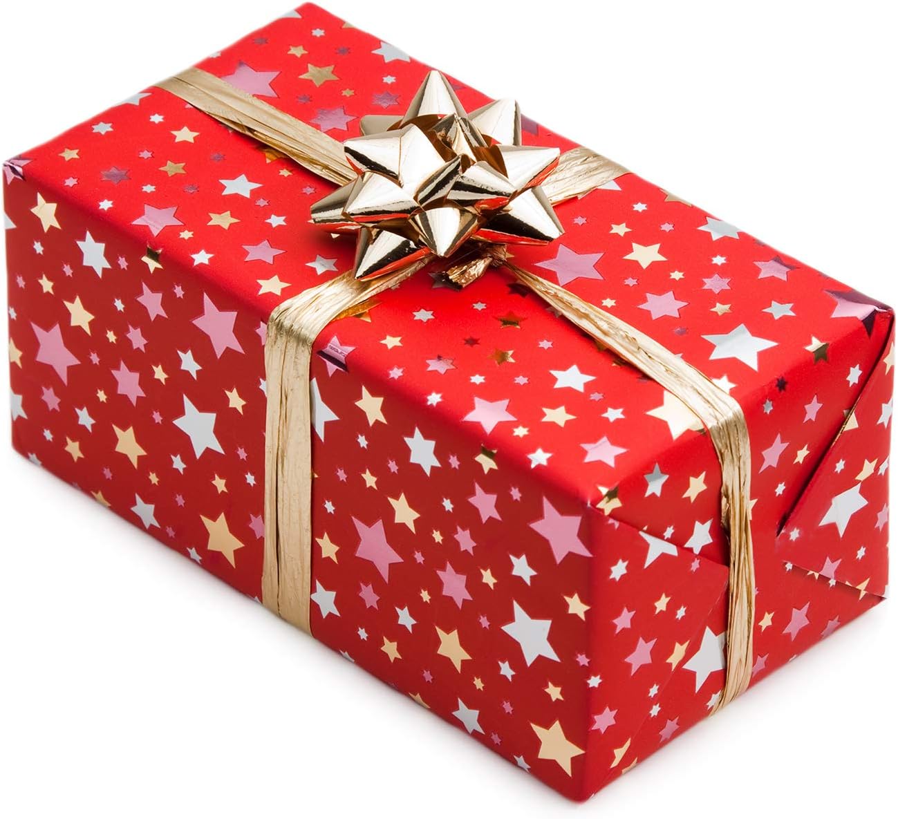 Tatuo 130 lazos metálicos de Navidad, lazos de regalo autoadhesivos para decorar regalos (multicolor)