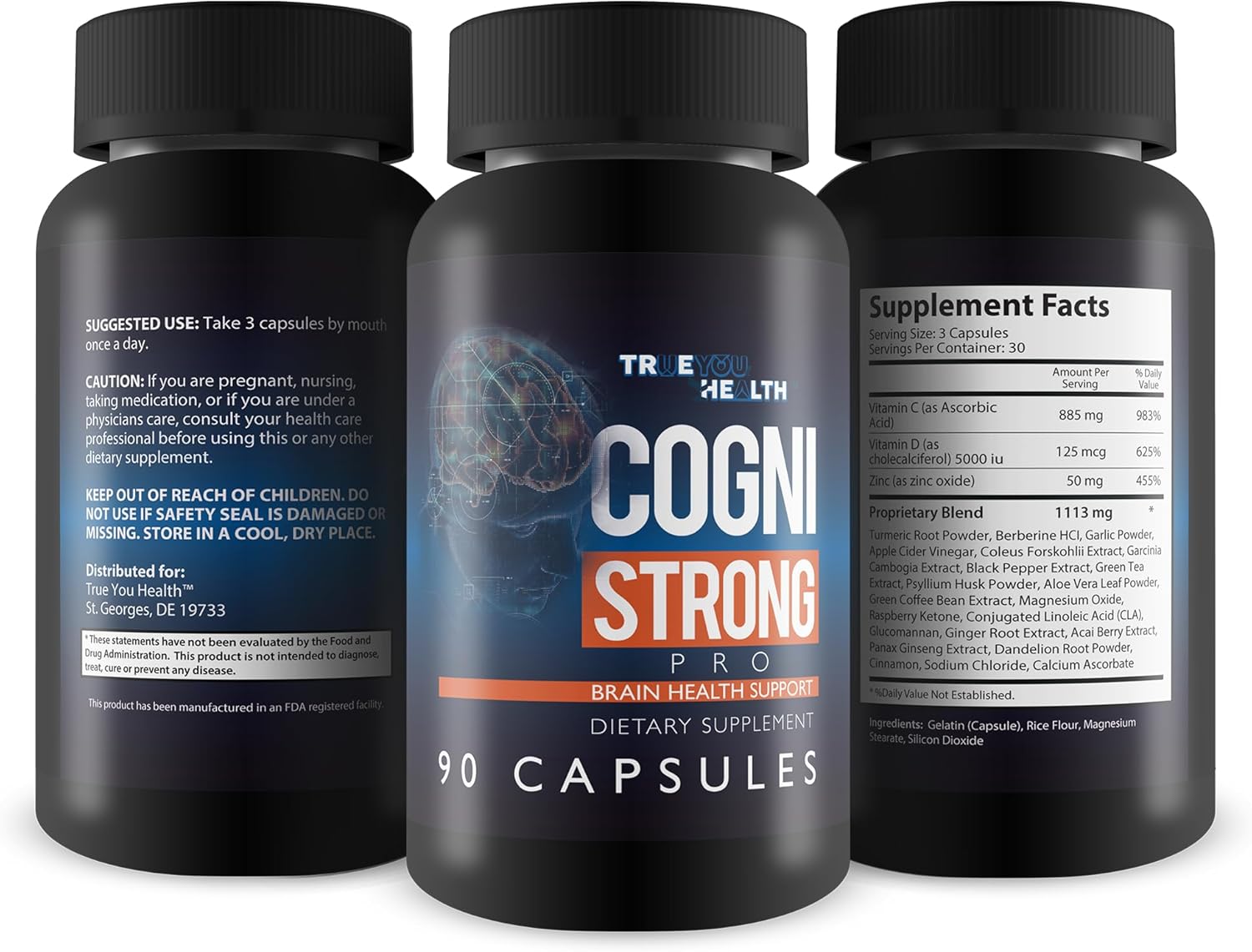 Cogni Strong Pro – Suplemento de apoyo a la salud cerebral para la memoria, la concentración, la claridad y el estado de ánimo, suplementos de salud