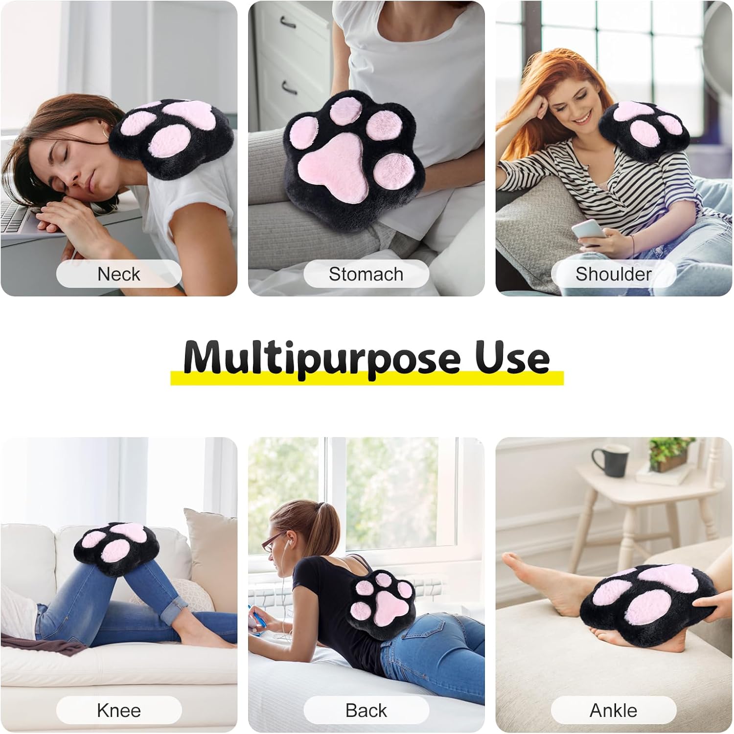 SuzziPad Almohadilla térmica mejorada para patas para microondas para aliviar el dolor y relajarse, almohadillas térmicas sin aroma para calambres