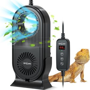 REPTI ZOO Purificador de aire de terrario de vidrio para reptiles, filtro de carbono, deshumidificador de reptiles, con sincronización para dragón REPTI ZOO Purificador de aire de terrario de vidrio para reptiles, filtro de carbono, deshumidificador de reptiles, con sincronización para dragón