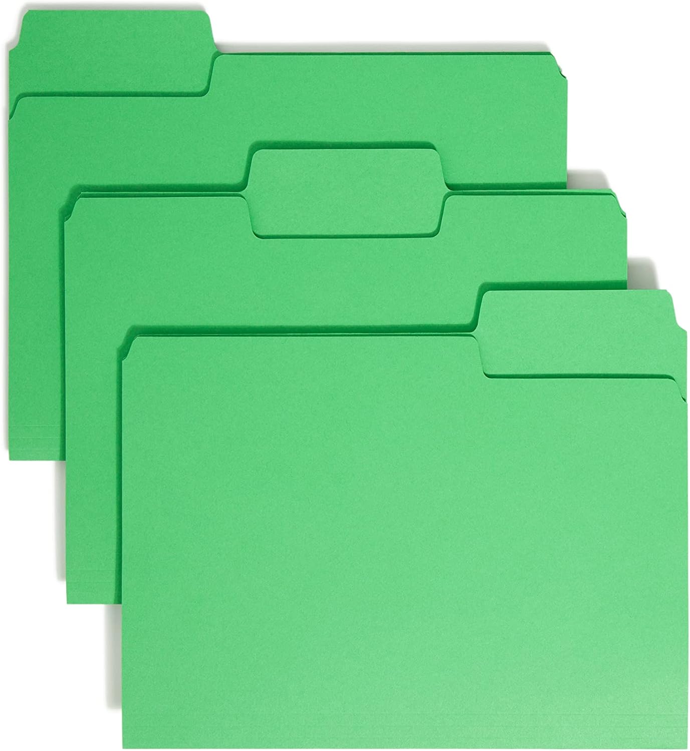 Smead SuperTab – Carpeta de archivos, pestaña de corte 13 de gran tamaño, tamaño carta, verde, 100 por caja (11985)
