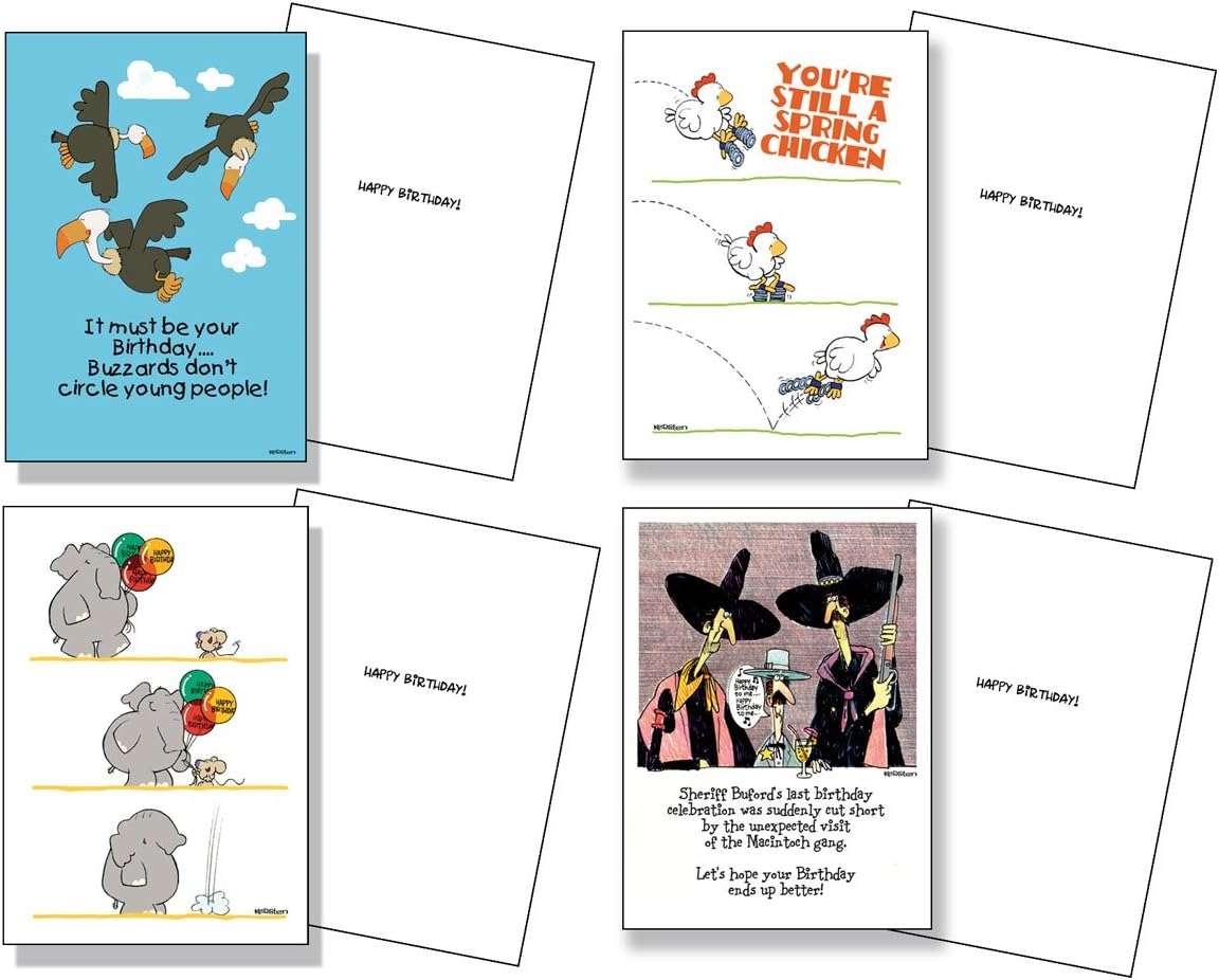 Stonehouse Collection Vareity – Juego de 12 tarjetas de cumpleaños divertidas, surtido de tarjetas de cumpleaños, fabricadas en Estados Unidos