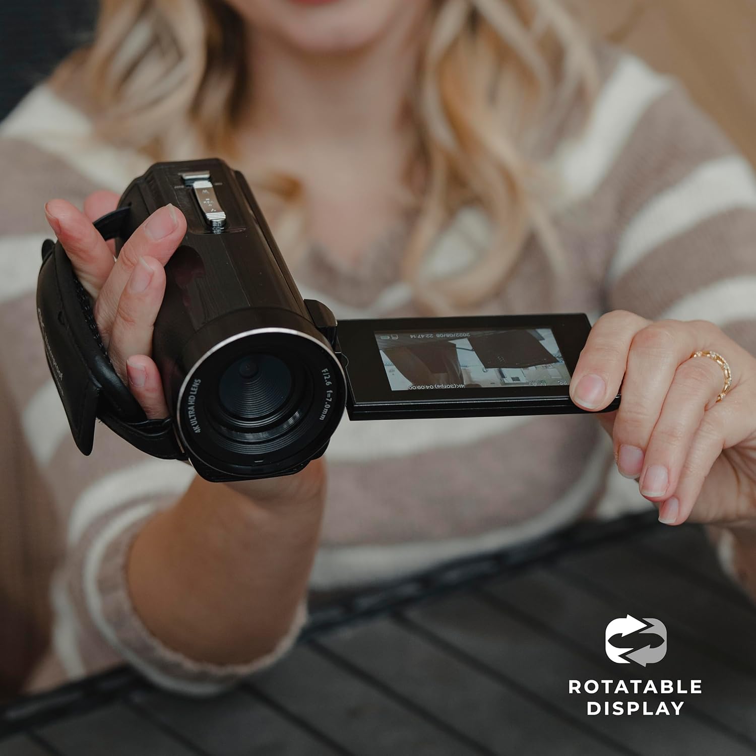 Vivitar – Cámara 4K de videocámara Ultra HD, cámara 4K para grabación de video con 56MP, sensor de 13MP, pantalla LCD giratoria a todo color de 3″,