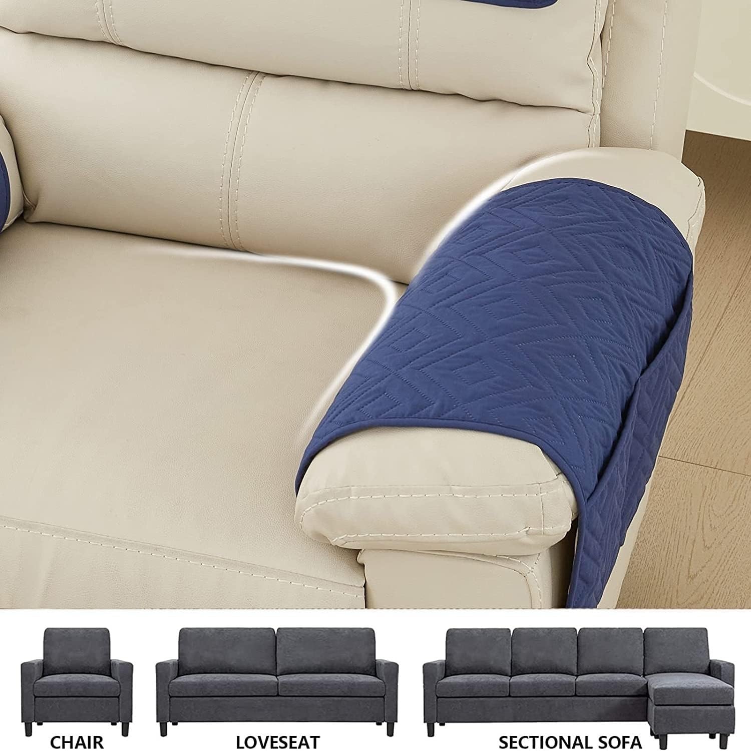 Funda impermeable para sillón con reposabrazos, fundas antideslizantes para sofá y reposacabezas, fundas para respaldo, fundas para sillón,