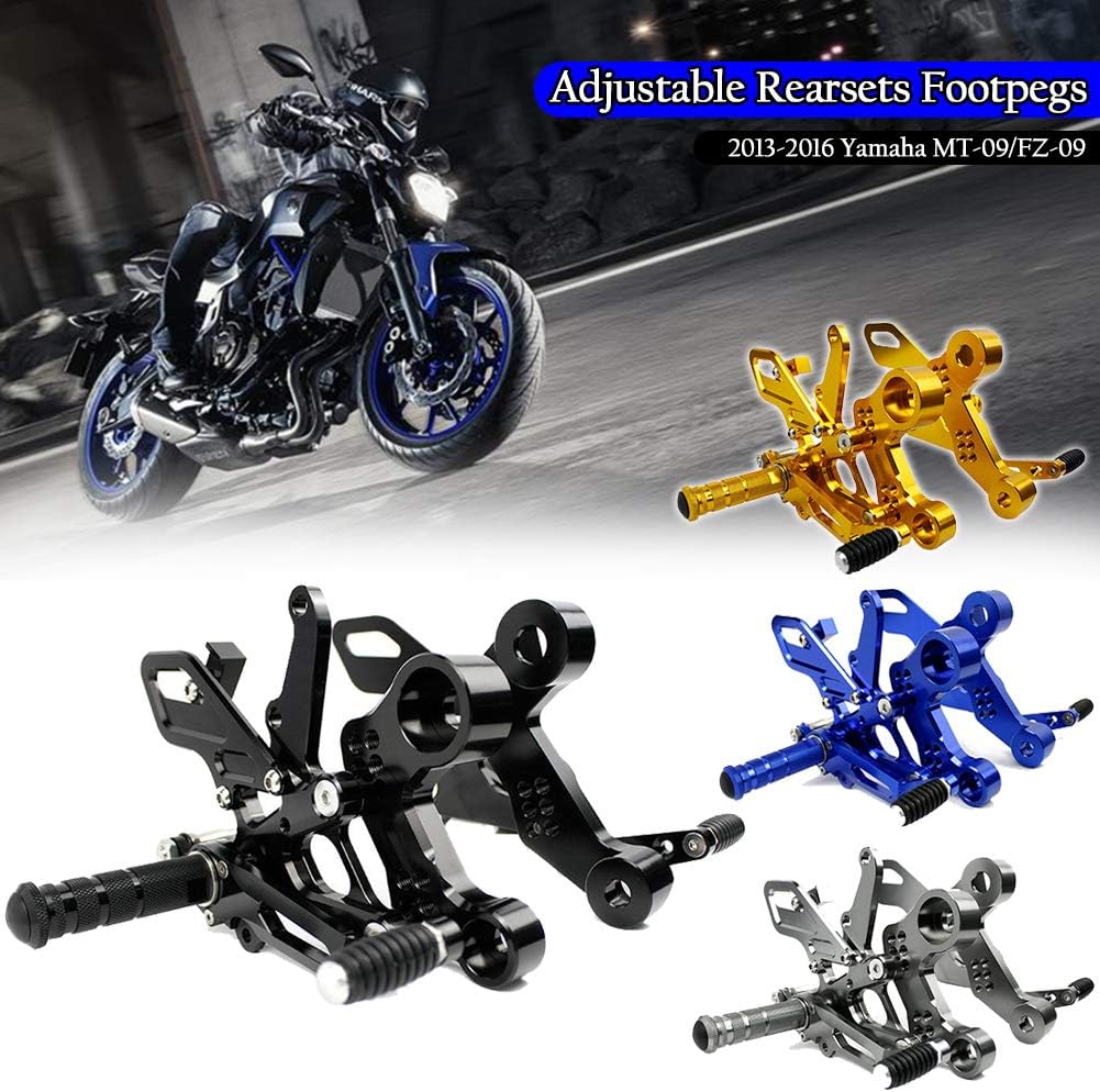 Juego de soportes de reposapiés ajustables CNC para motocicleta, para reposapiés de pasajero, para Y.a.maha MT FZ 09 MT-09 FZ-09 MT09 FZ09