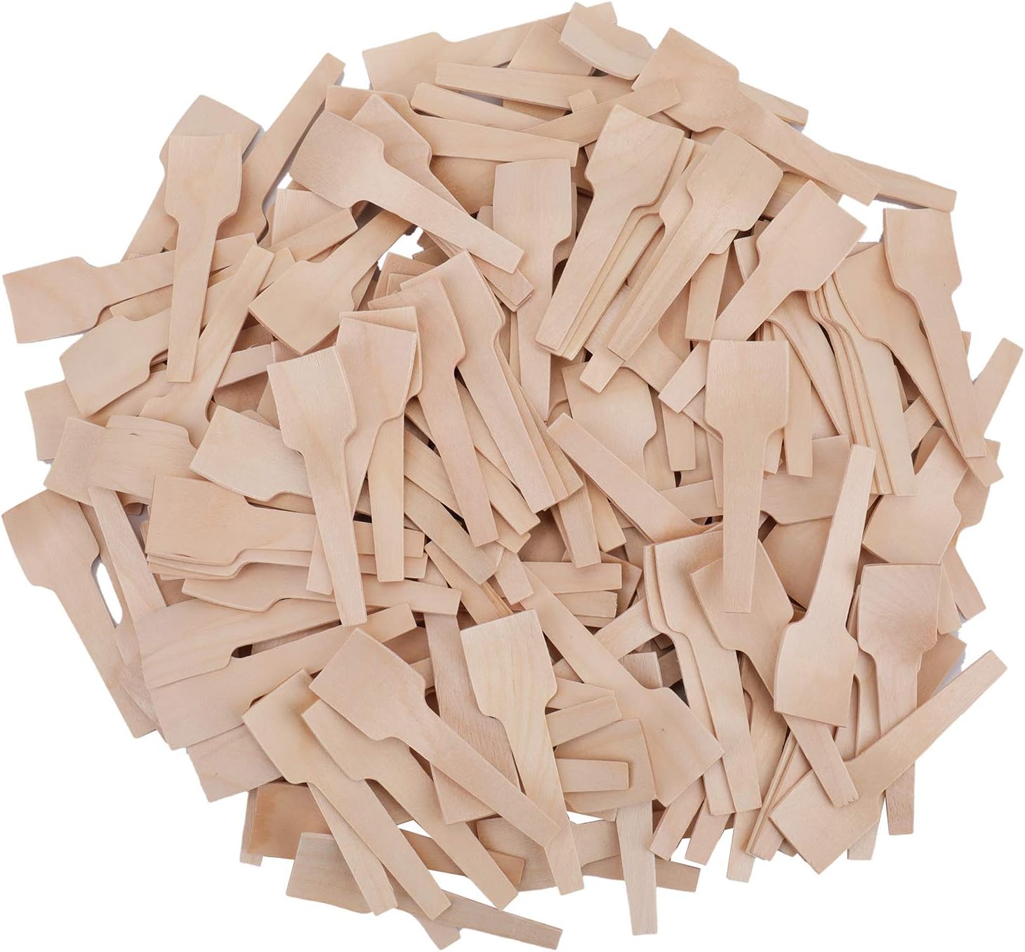 Bekith Paquete de 400 mini cucharas de madera, cuchara desechable de 2-34 pulgadas para manualidades, exfoliantes de azúcar orgánico, degustación y