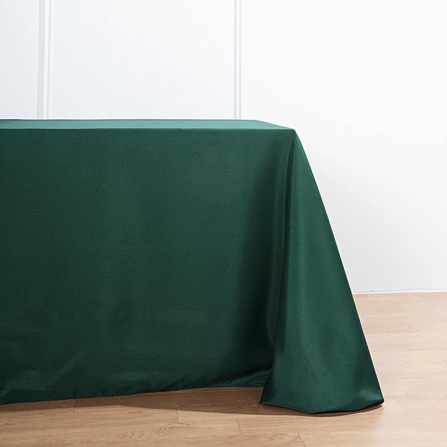 Efavormart – Mantel rectangular de poliéster, 90 x 132 pulgadas, color verde esmeralda cazador, para bodas, fiestas, restaurantes