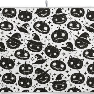 Halloween Scary Face Dish Drying Mat Washnable Absorbent Dish Drying Pad For Kitchen Counter Mat Under Dish Drainer Tapete Para Cocina 16” x 18” Halloween Scary Face Dish Drying Mat Washnable Absorbent Dish Drying Pad For Kitchen Counter Mat Under Dish Drainer Tapete Para Cocina 16” x 18”