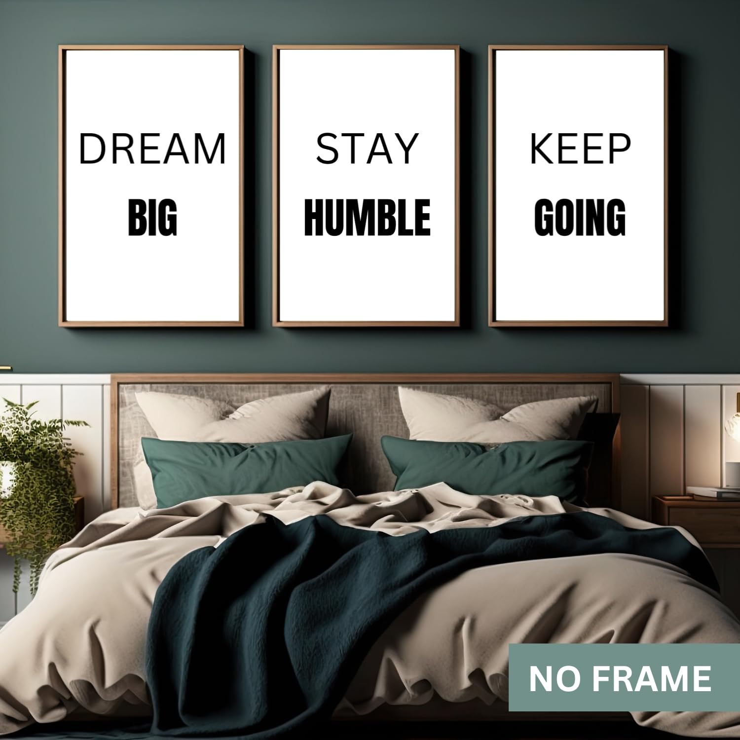 Inspirational Quote Art Painting, Work Hard, Dream Big, Stay Humble, Be You Art Print Set of 6 – Motivational Phrases Posters for Office or Living