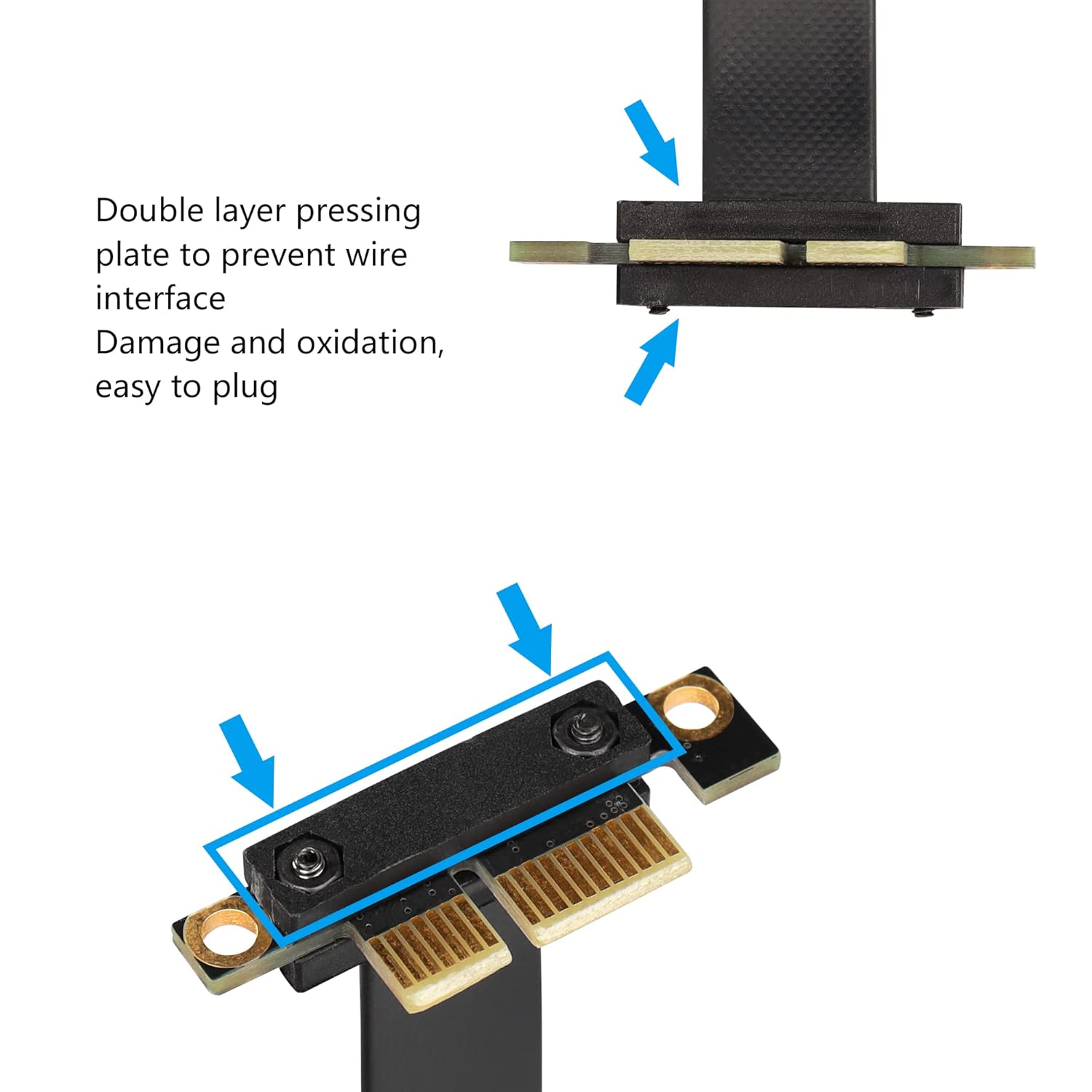 SinLoon Cable de extensión PCIE 3.0, cable de extensión 36PIN 1X, 90 grados PCI Express 1X extender tarjeta, para 1U, 2U chasis 20CM