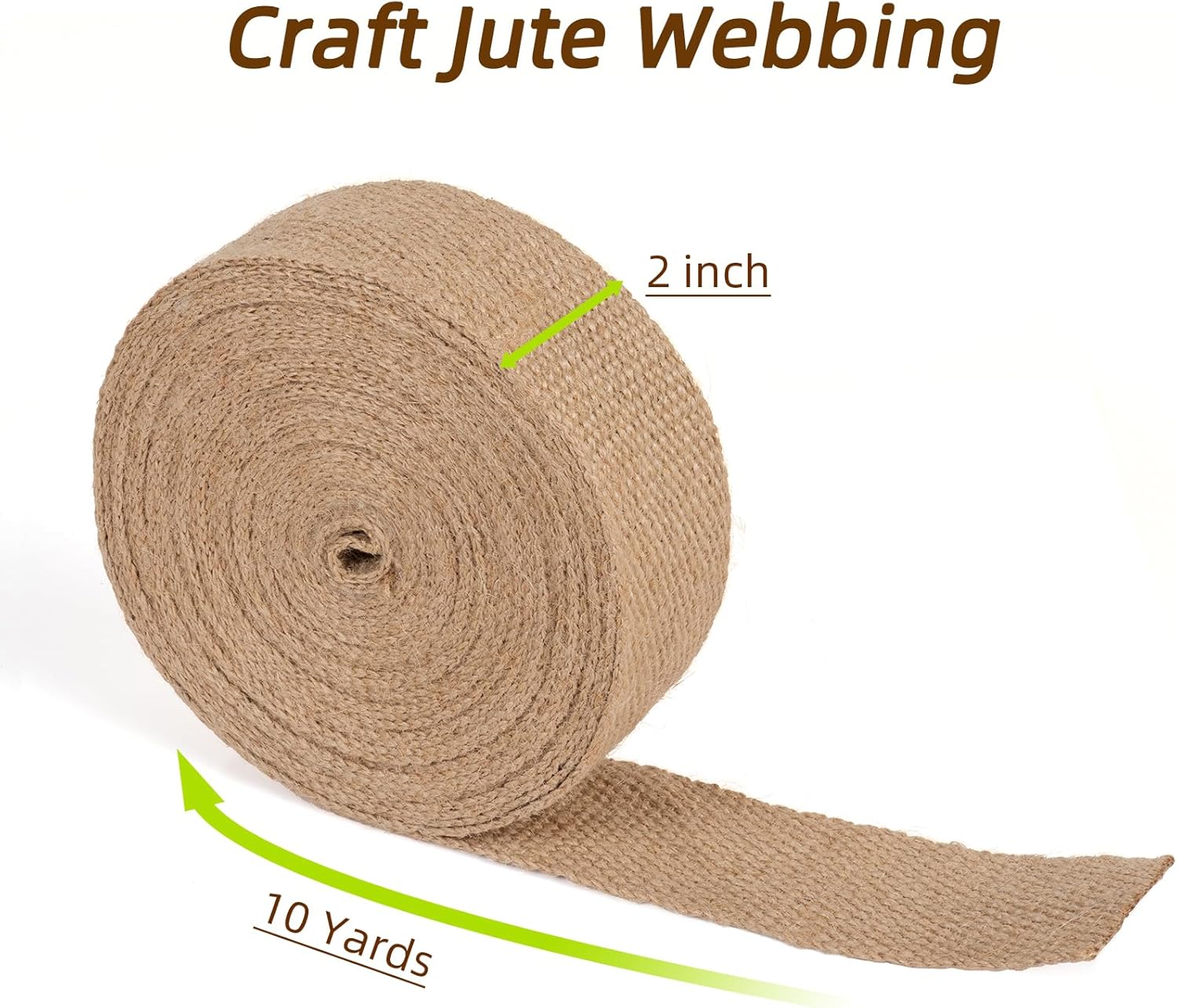 Correa de yute para asiento de silla, 10 yardas, 2 pulgadas, cincha de tapicería para sillas, tela de arpillera natural para proyectos de
