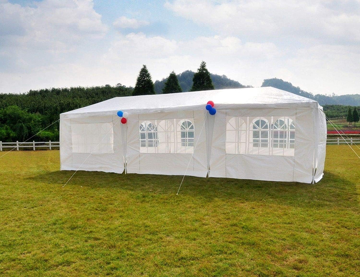 Gaier Tienda de campaña de 10 x 30 pies para fiestas, carpa impermeable con paredes laterales extraíbles