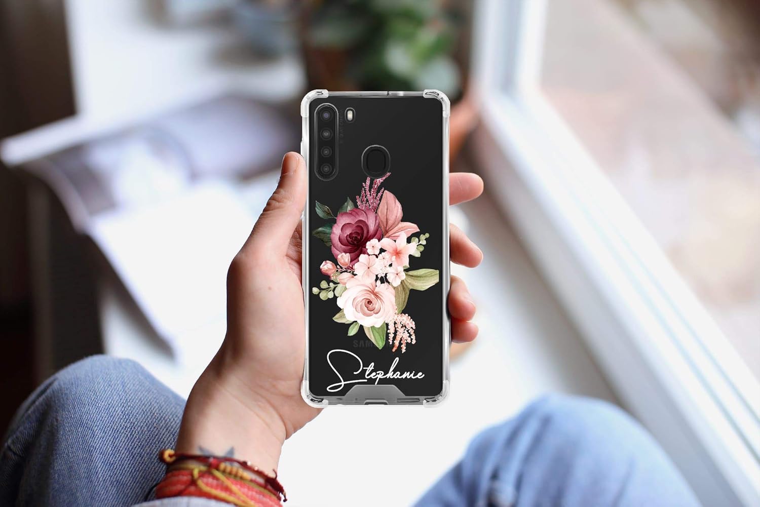 Name Personalized Cover For Samsung Galaxy S23 Plus S22 Ultra Custom Galaxy S22 S21 S20 Case Name Initials Monogrammed Clear Phone Handwriting