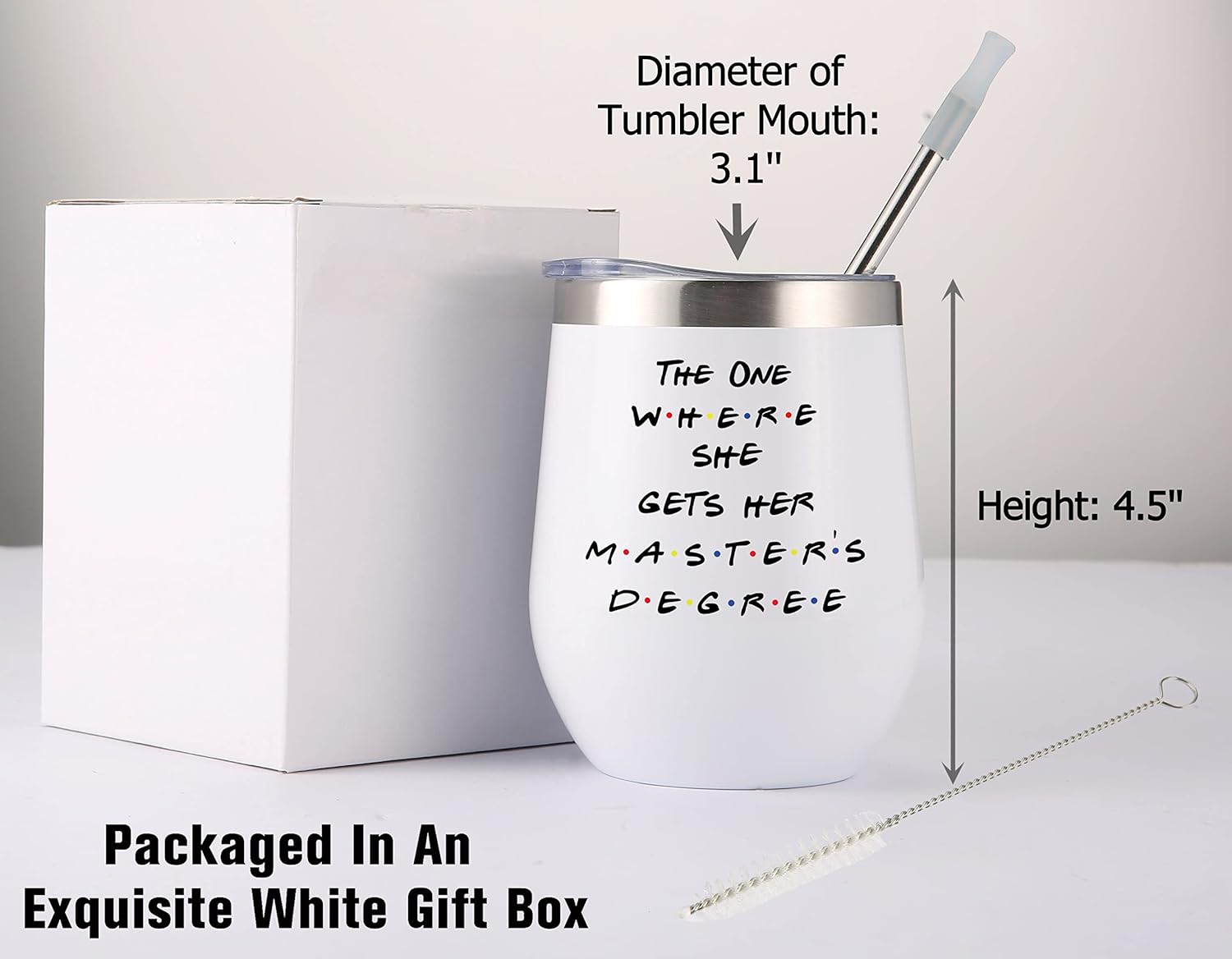 Regalo único de maestría para estudiantes de posgrado, regalos de MBA, regalo de graduación para mejor amiga, hija, prima, hermana, taza de café de