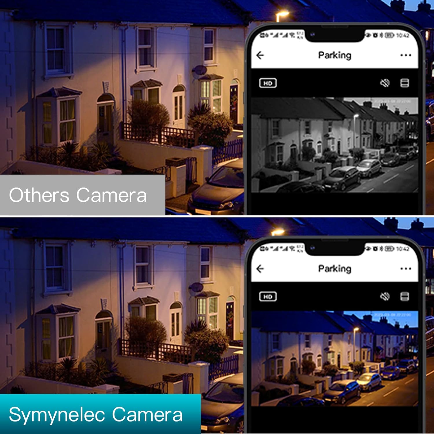 SYMYNELEC Cámara de seguridad con bombilla de 5 GHz2.4 GHz, resistente al agua, 2.5 K, 5G de doble banda inalámbrica WiFi, cámara de seguridad con