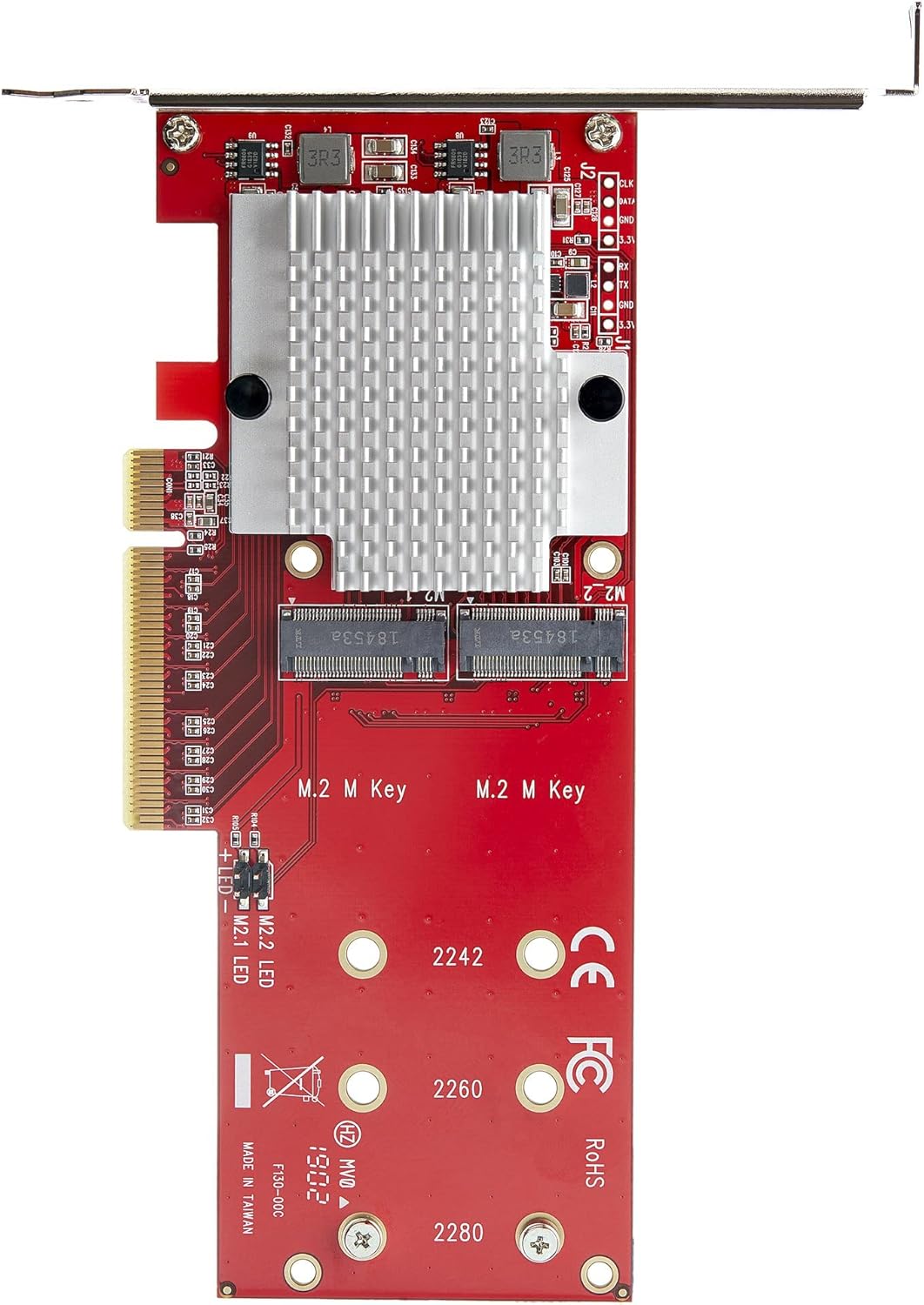 StarTech.com Tarjeta adaptadora dual M.2 PCIe SSD – X8  x16 Dual NVMe o AHCI M.2 SSD a PCI Express 3.0 – Compatible con M.2 NGFF PCIe (M-Key)