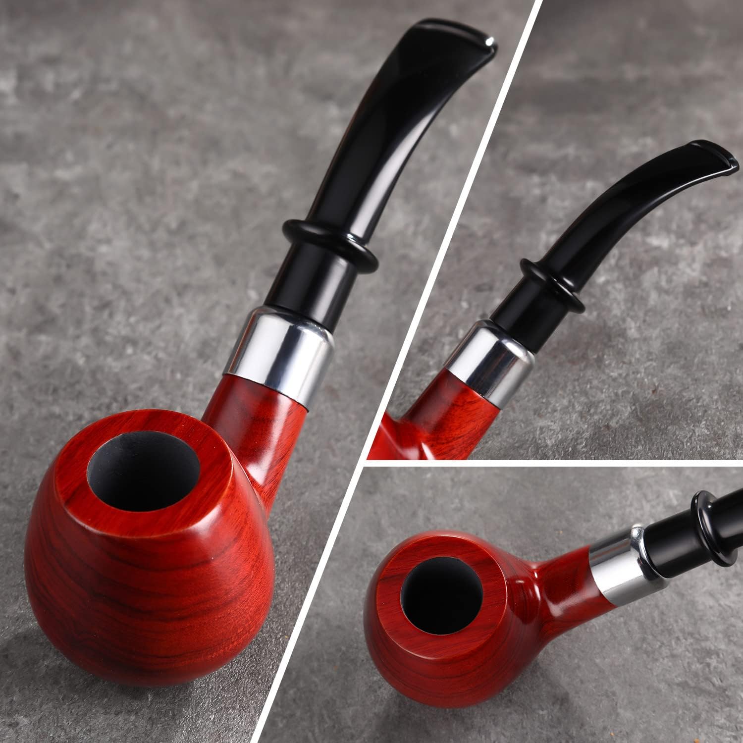 Pipa de tabaco de 0.354 in, viene con filtros de tubería, limpiadores de tuberías, raspador de tubos 3 en 1, bolas de metal para tuberías y brocas