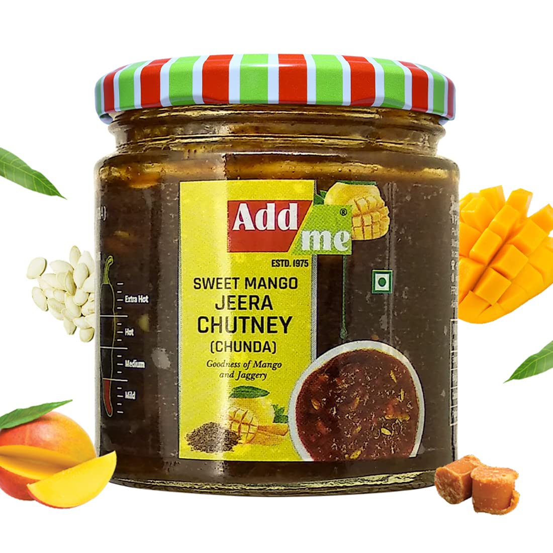 Add me Chutney dulce de mango con jeera Chutney 7.05 oz chundo khatta meetha sin aceite Chunda Pickle Mermelada de mangoConserva en especias Dip