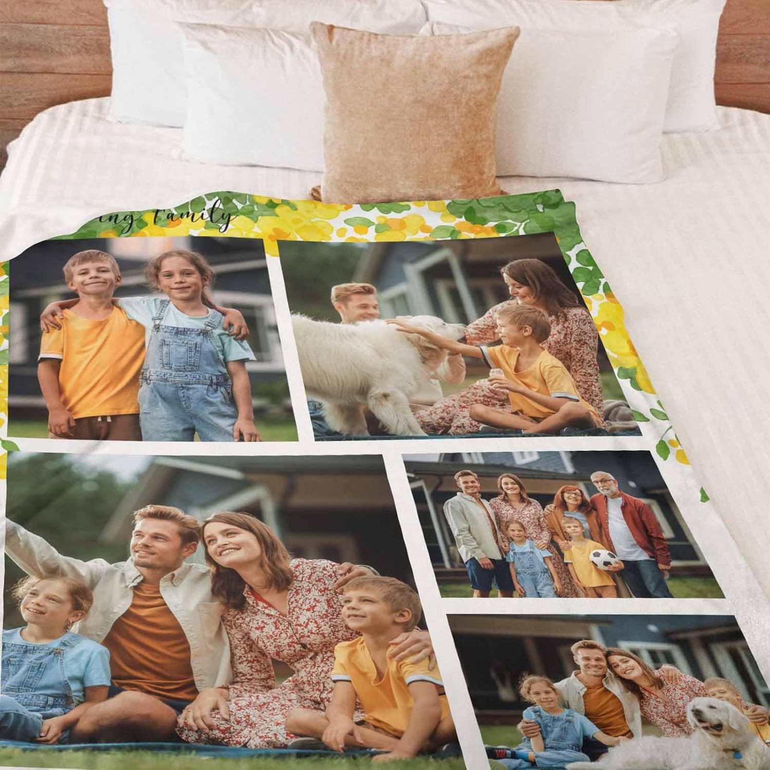 Manta personalizada con fotos y texto, manta de franela personalizada para adultos y niños, regalo de cumpleaños de aniversario de 30 x 40 pulgadas,
