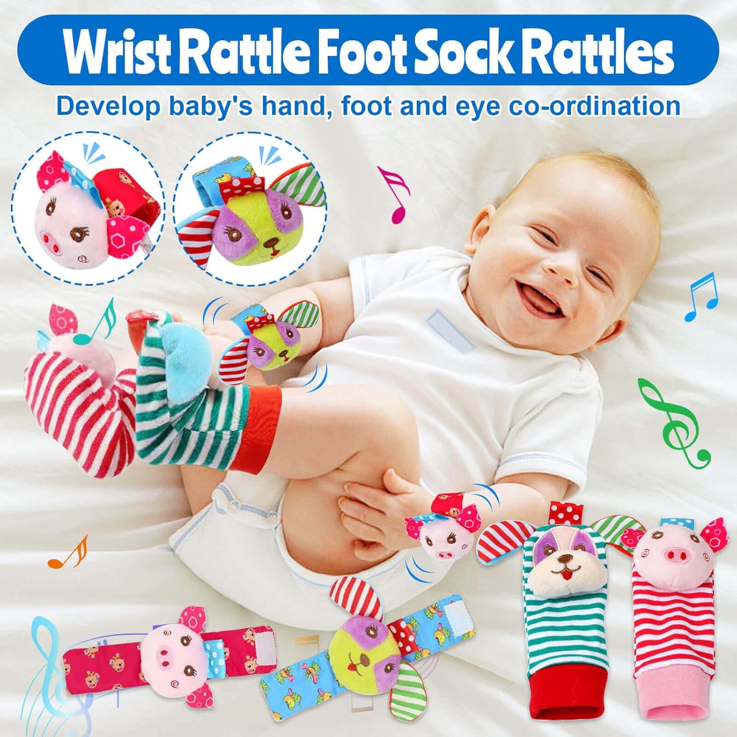 Sonajeros para bebés de 0 a 6 meses sonajeros para bebés de 0 a 6 meses Juguetes de sonajeros para bebés 0-3-6-12 meses Juguetes de sonajero para