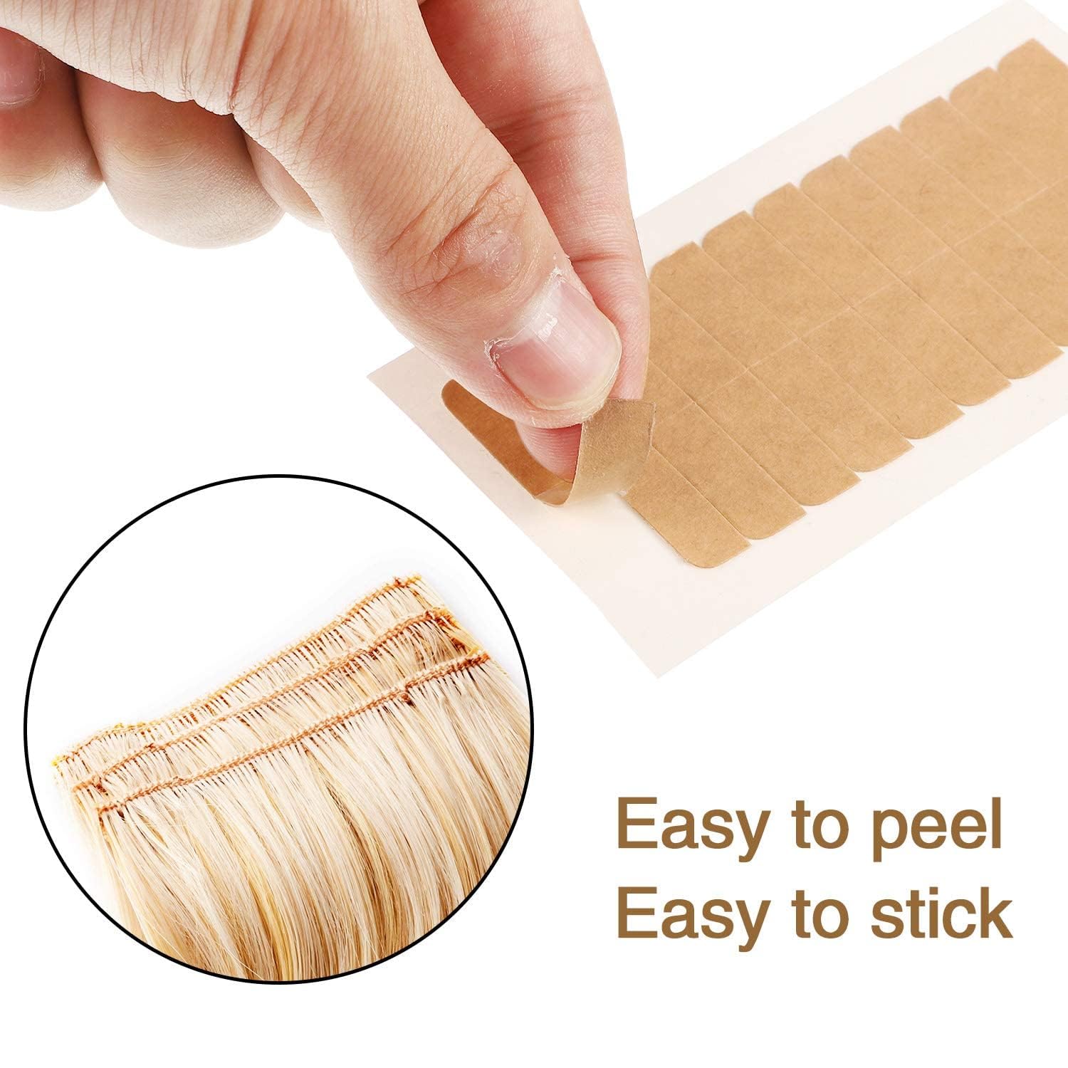 WIGI – 180 piezas de cinta de doble cara de alta calidad para extensiones de cabello, extensiones de cabello, cinta de repuesto para extensiones de