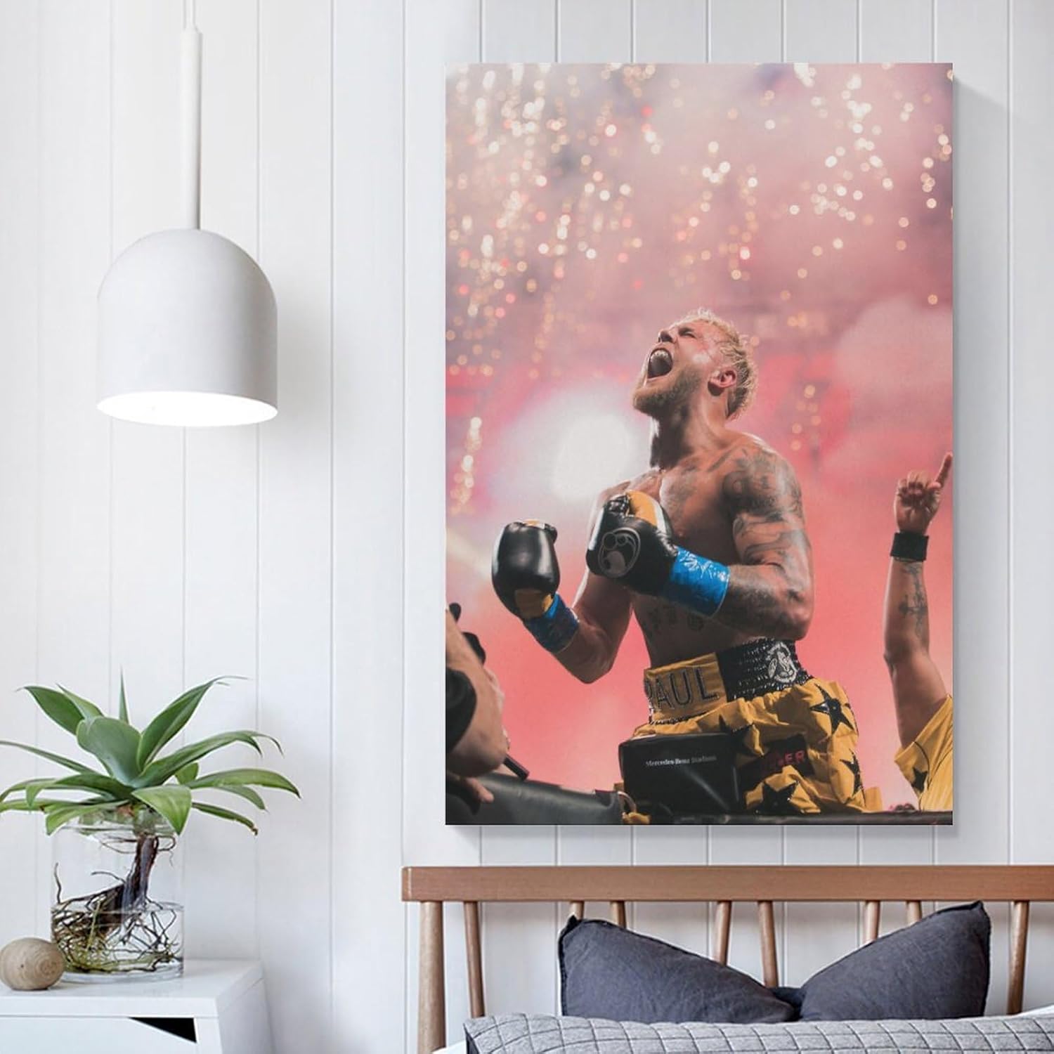 Póster motivacional de Jake Paul Sports Star Boxing, póster motivacional para gimnasio, regalo de estrellas para fanáticos, obras de arte, póster de