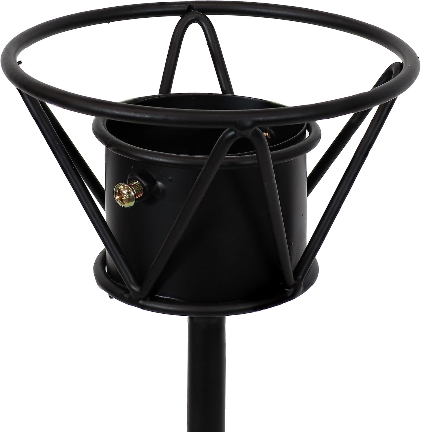 Sunnydaze Soporte de globo de observación para exteriores, soporte de bola de metal para observar bolas de 8 a 12 pulgadas, color negro, 24 pulgadas