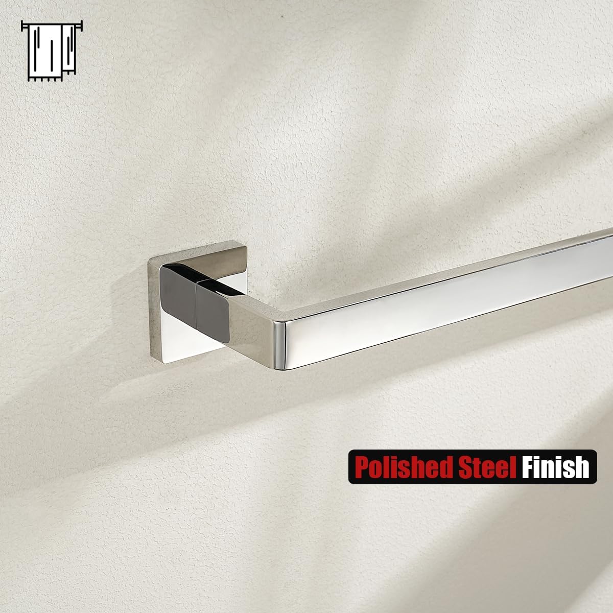 JQK Toallero de baño cromado, 30 pulgadas, acero inoxidable 304 de grosor de 0.031 in, soporte para toallas de baño, soporte de pared cromado