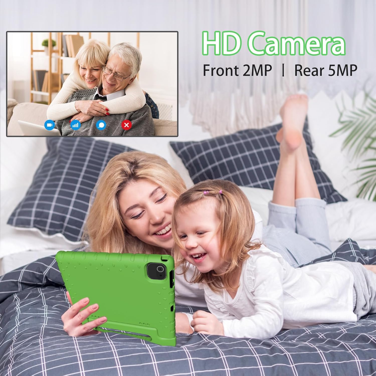 VNEIMQN Tablet para niños, tableta de 10.1 pulgadas para niños, 4GB+64GB Android 13, CPU de 8 núcleos, batería WiFi 12H 1280 * 800 cámaras de